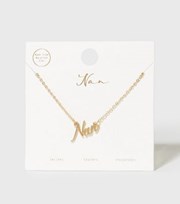 New Look Gold Nan Pendant Gift Necklace